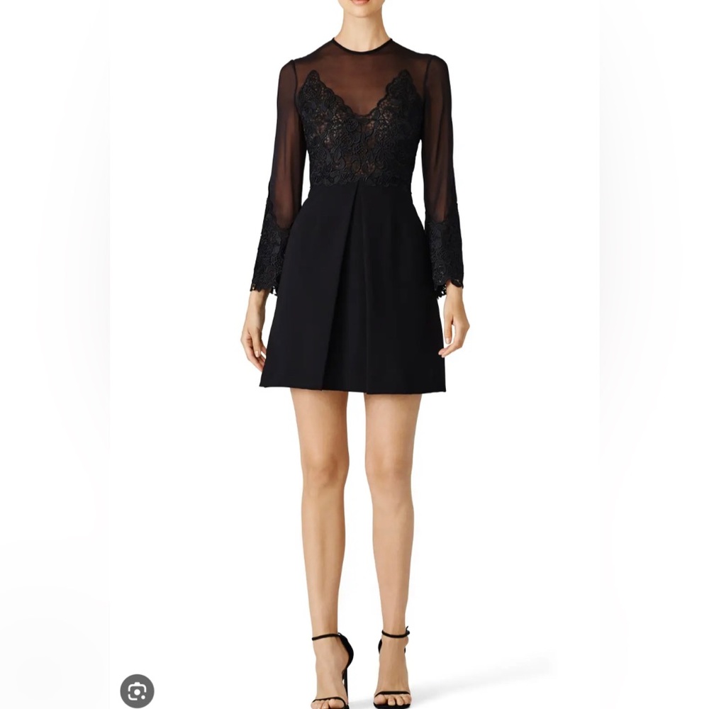 Jill Jill black illusion lace dress